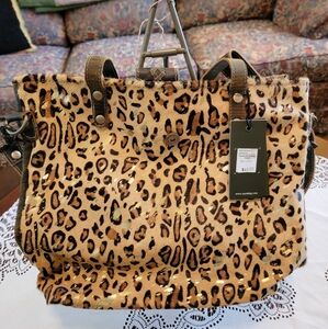Myra Leopard Print Tote Purse